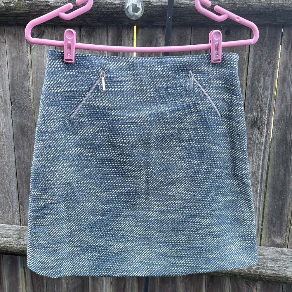 Club Monaco Blue Tweed Pencil Skirt